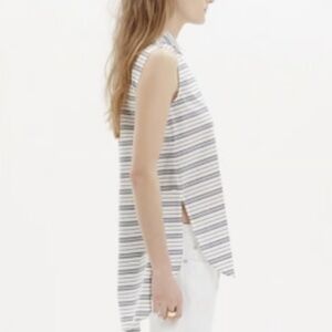 Madewell Striped Sleeveless Composer Tunic top